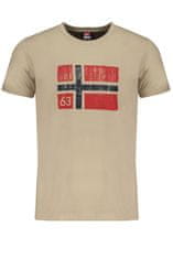 NORWAY 1963  Perfektné Pánske Tričko Krátky Rukáv Béžová Farba: béžová, Veľkosť: M