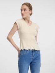 Orsay Béžové dámske tričko s krátkym rukávom XS