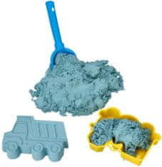 Adam toys Kinetický písek - modrý - 2kg + formičky dopravní prostředky zdarma