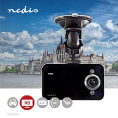 Nedis Dash Cam | 720p@30fps | 3,0 MPix | 2,4" | LCD | Detekcia pohybu | Čierna 