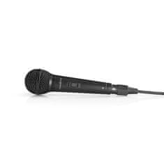 Nedis Káblový mikrofón | Kardioid | Odnímateľný kábel | 5,00 m | 80 Hz - 13 kHz | 600 Ohm | -72 dB | Tlačidlo zapnutia / vypnutia | Kufor v cene | ABS / hliník | čierna 