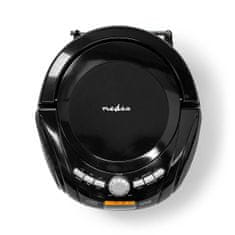 Nedis CD prehrávač Boombox | Prevádzka na batérie / napájací adaptér | Stereo | 9 W| Bluetooth | FM | USB prehrávanie | Rukoväť na prenášanie | čierna 