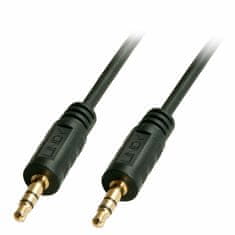 Lindy Kábel 3,5mm stereo jack M/M 5m, čierny, pozl. konektor, Premium