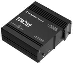 Teltonika TSW202 priemyselný L2 manažovaný switch, 8x PoE+ 10/100/1000, 2x SFP, bez zdroja