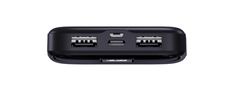 C-Tech Powerbanka 10000 mAh, Li-Pol, 22, 5W, USB-C/ USB-A/ micro USB - černá