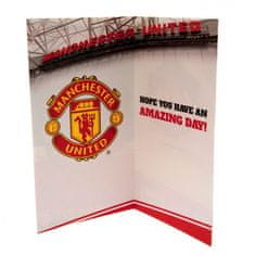 FAN SHOP SLOVAKIA Blahoželanie Manchester United FC, červené, 22x12 cm