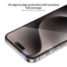 BLUEO Blueo 3D zakrivené tvrdené sklo HD - iPhone 15 Pro Max