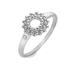 Hot Diamonds Krásny strieborný prsteň s diamantom Blossom DR278 (Obvod 59 mm)