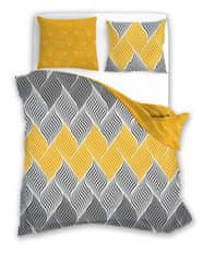FARO Textil Bavlnené obliečky Elegant 021-B 220x200 žlté-šedé