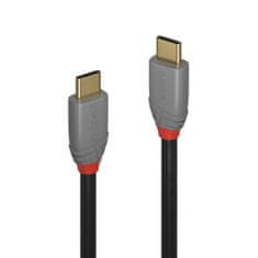 Lindy Kábel USB 3.2 Gen 2x2, Typ C CM/CM 1m, 20Gbps, PD 100w 20V5A, Anthra Line, čierny, pozl. kon.