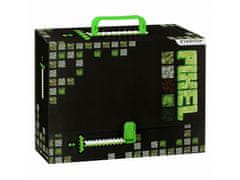 STARPAK Hra Pixelov Čierna priečinka s rukoväťou, priečinka pre deti, tuhá A4 9,5 cm. 