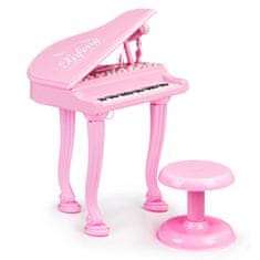 ModernHome Detské piano s mikrofónom Tinny ružové