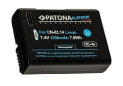 PATONA batéria pre foto Nikon EN-EL14/EN-EL14A 1030mAh Li-Ion Platinum USB-C nabíjanie