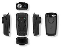 Nedis multifunkčná cyklistická kamera 3v1 / Full HD / 2Mpix / LED svetlomet / klaksón / USB-C / slot micro SD / čierna