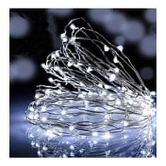 Flor de Cristal Dekoratívne vianočné osvetlenie Flamenco Mystique 50 LED, studená biela, flexibilný strieborný drôt