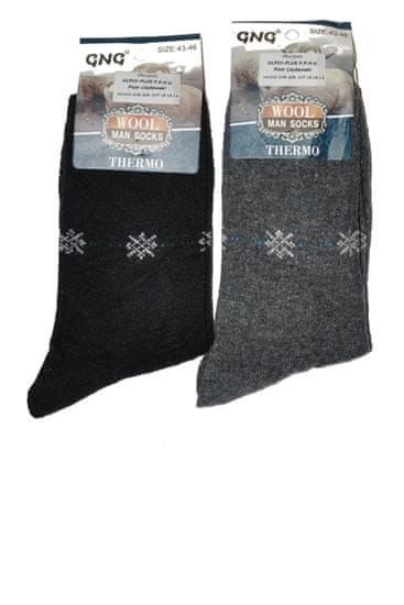 Ulpio Vlnené pánske ponožky s malou vločkou EU 39-42 BLACK (čierna)
