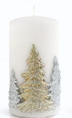Mondex Dekoratívna sviečka Winter Trees III biela