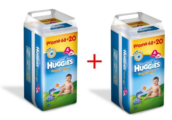 Huggies Super Dry 4 Promo Pack Double (176 ks)