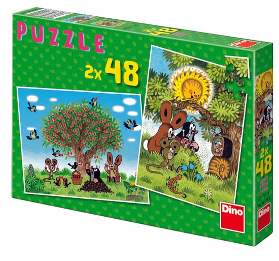 DINO Leto s Krtkom puzzle, 2x 48 dielikov