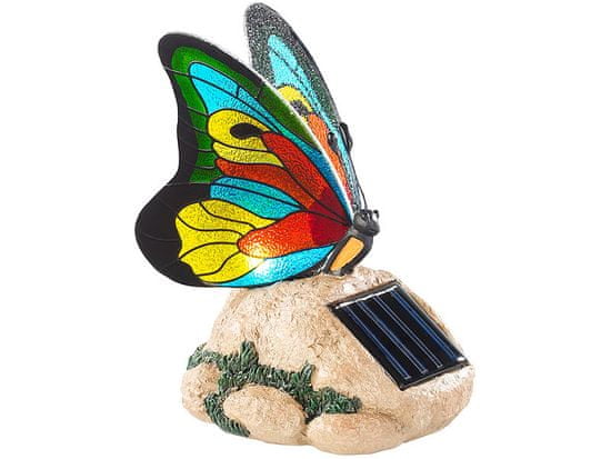 Ceramic Blade LUNARTEC Svietidlo solárne Motýľ s krídlami zo sklenenej mozaiky
