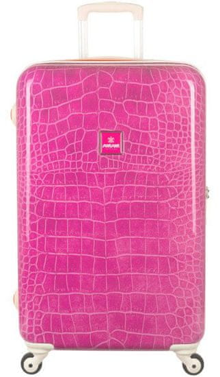 SuitSuit Cestovný kufor TR-1132/2-67 - Pink Crocodile
