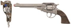 Gonher Revolver kovbojský strieborný, kovový 8 rán