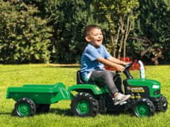 Detský traktor šliapací s vlečkou - zelený