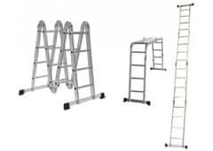 Multifunkčný hliníkový rebrík+ podlážka, 3,7 m