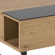 Design Scandinavia Konferenčný stolík Rosemary, 110 cm, dub/čierna