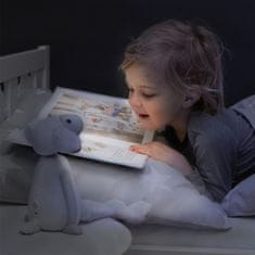 Ovečka FIN - lampička na čítanie s nočným svetlom,sivá