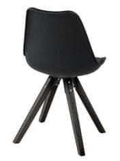 Design Scandinavia Jedálenská stolička Damian (Súprava 2 ks), čierna