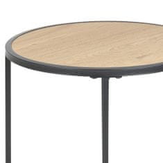 Design Scandinavia Nočný stolík okrúhly Seashell, 45 cm, dub