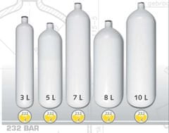 EUROCYLINDER fľaša oceľová 5 L priemer 140 mm 230 Bar