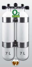 EUROCYLINDER fľaša "dvojča" 2 x 7 L 300 bar s manifoldom a obručami