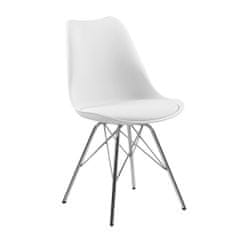 Design Scandinavia Jedálenská stolička Blume (SET 4 ks), biela