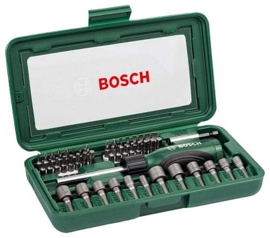 Bosch 46-dielna sada + račňový skrutkovač (2607019504)
