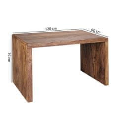 Bruxxi Kancelársky stôl Boha, 120 cm, masív Sheesham