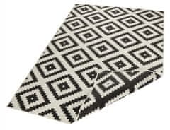 NORTHRUGS Kusový koberec Twin-Wendeteppiche 103129 schwarz creme – na von aj na doma 80x150