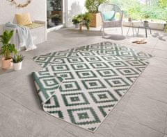 NORTHRUGS Kusový koberec Twin-Wendeteppiche 103131 grün creme – na von aj na doma 80x150