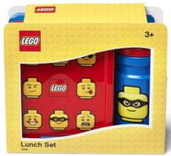 LEGO Iconic Classic desiatový set fľaša a box - červená/modrá