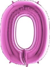 Grabo Nafukovací balónik číslo 0 ružový 102 cm extra veľký