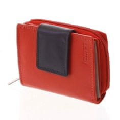 Bellugio Dámska kožená peňaženka Alice, červená/čierna