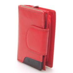 Bellugio Dámska kožená peňaženka Camillo červená/čierna