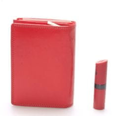 Bellugio Dámska kožená peňaženka Camillo červená/čierna