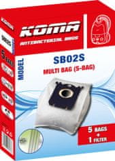KOMA SB01S - Sada 25ks vreciek do vysávačov Electrolux, AEG, kompatibilný s vreckami typu S-BAG