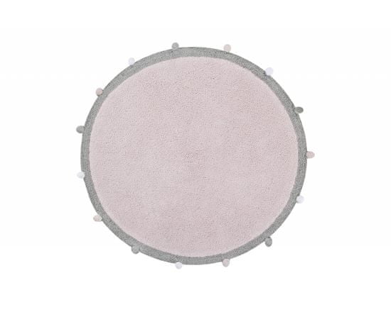 Lorena Canals Pre zvieratá: Prateľný koberec Bubbly Soft Pink kruh