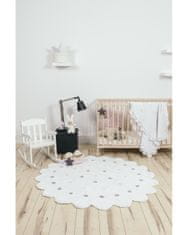 Lorena Canals Pre zvieratá: Prateľný koberec Little Biscuit White 140x140 kytka