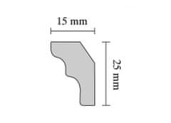 Decosa stropné polystyrénové lišty E25 (rozmer 15x25)