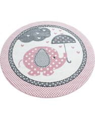 Ayyildiz AKCIA: 160x160 (prúmer) kruh cm Kusový koberec Kids 570 pink kruh 160x160 (priemer) kruh