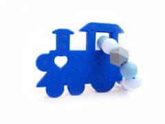 KidPro Silikónové hryzátko: Mašinka modrá